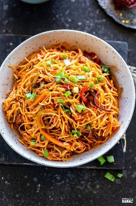 vej schezwan noodle at Krishna Food