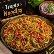 veg tripal noodles at Krishna Food